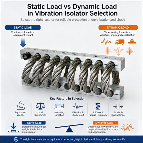 Blog perusahaan terbaru tentang Static Load vs Dynamic Load dalam Pemilihan Isolator Getaran