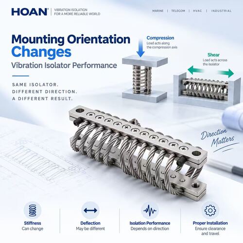 Perusahaan terbaru Blog tentang How Mounting Orientation Changes Vibration Isolator Performance