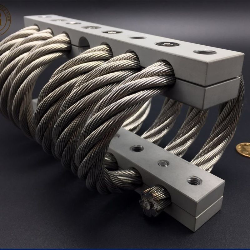 Aluminium Pertahanan Kereta Lapis baja Launcher Motor Stand Energi Shock Vibration Isolation JGX-1276D-233B Wire Rope Isolator
