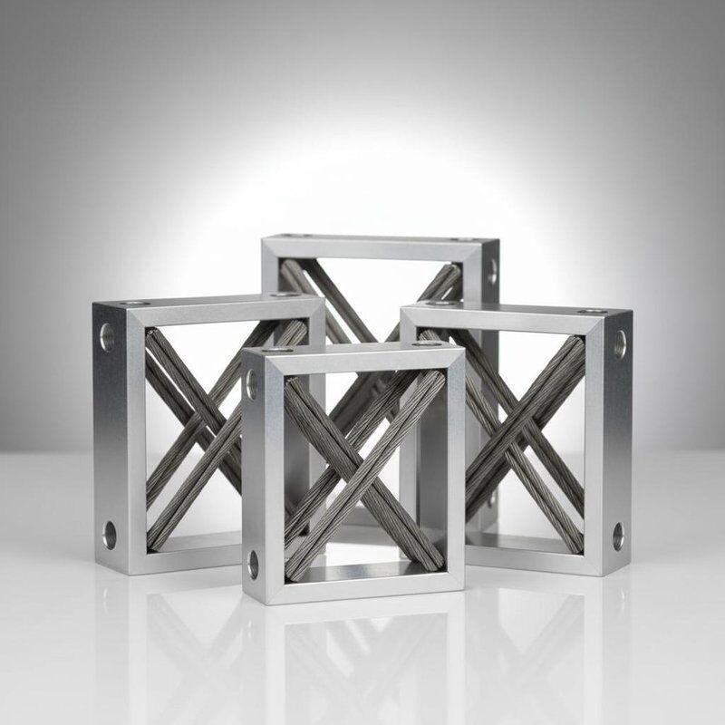 100G Shock Resistance Wire Rope Isolator dengan konstruksi stainless steel atau aluminium - ISO9001:2015 Certified Vibration Mount