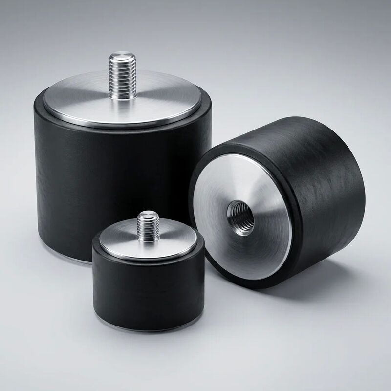 Isolator getaran karet tipe KTX Silinder Double Female Anti-Vibration Mounts